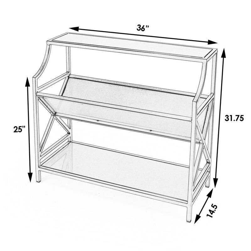 Butler Specialty Keats Library 2 Tier 36W Bookcase, Black