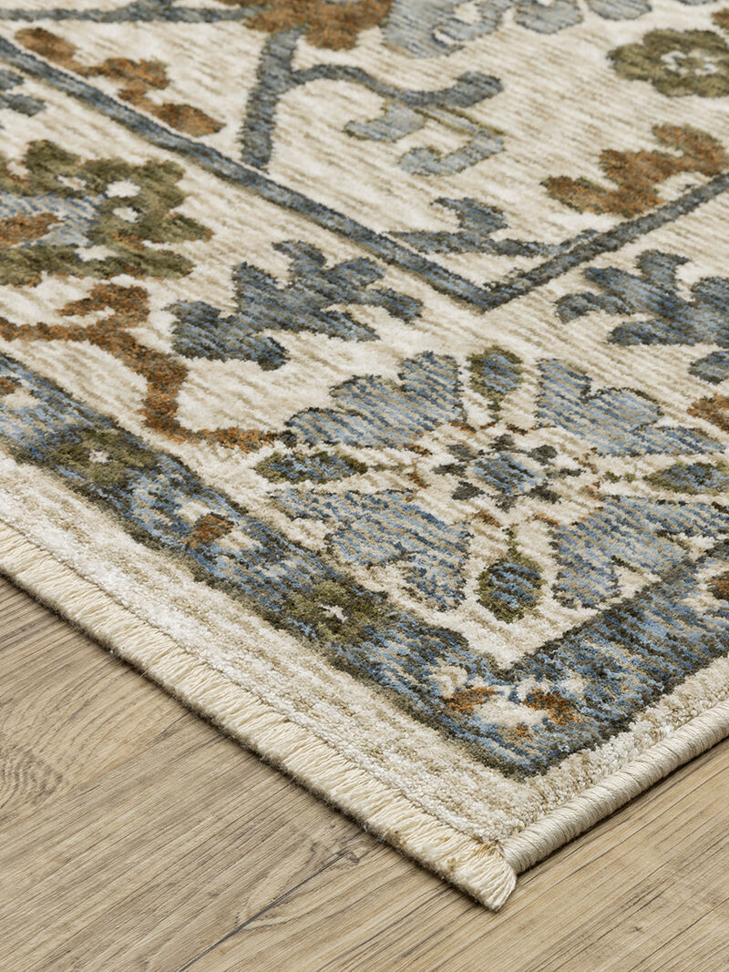 Hastings 02I Ivory/Green 8' x 11' Rug