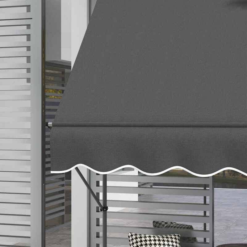 Hivvago Outdoor Retractable Awning with UV Resistant Fabric image number 7