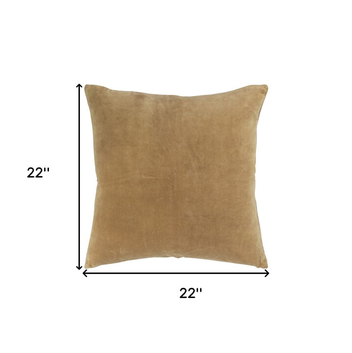 Modern Reversible Cotton Velvet Throw Pillow – Decorative Accent Cushion for Sofa or Bedroom