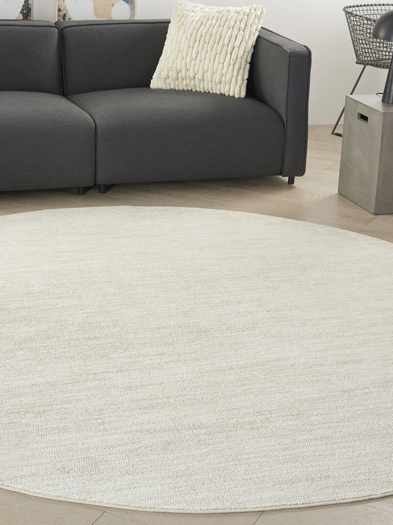 Nourison Essentials NRE01 Ivory/Beige 8' x Round Rug image number 7