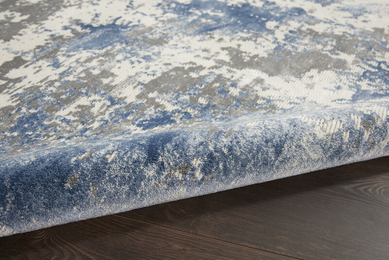 Rustic Textures RUS08 Gray/Blue 5'3" x 7'3" Rug image number 5