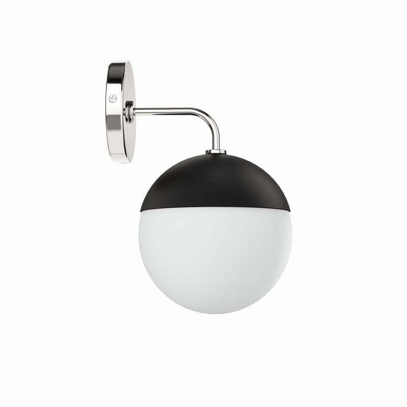 Modway Stellar 1-Light Wall Sconce in Opal Polished Nickel, Silver, 8 x 7 x 12 image number 1