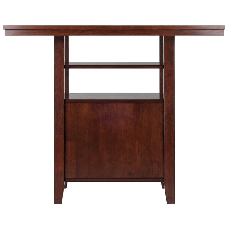 Winsome Albany High Dining Table, Walnut, 29.92 in x 41.73 in x 35.83 in