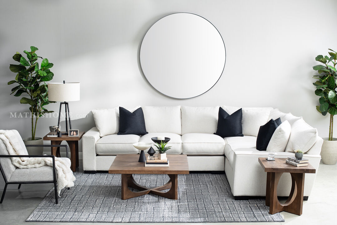 Troy Sectional in White