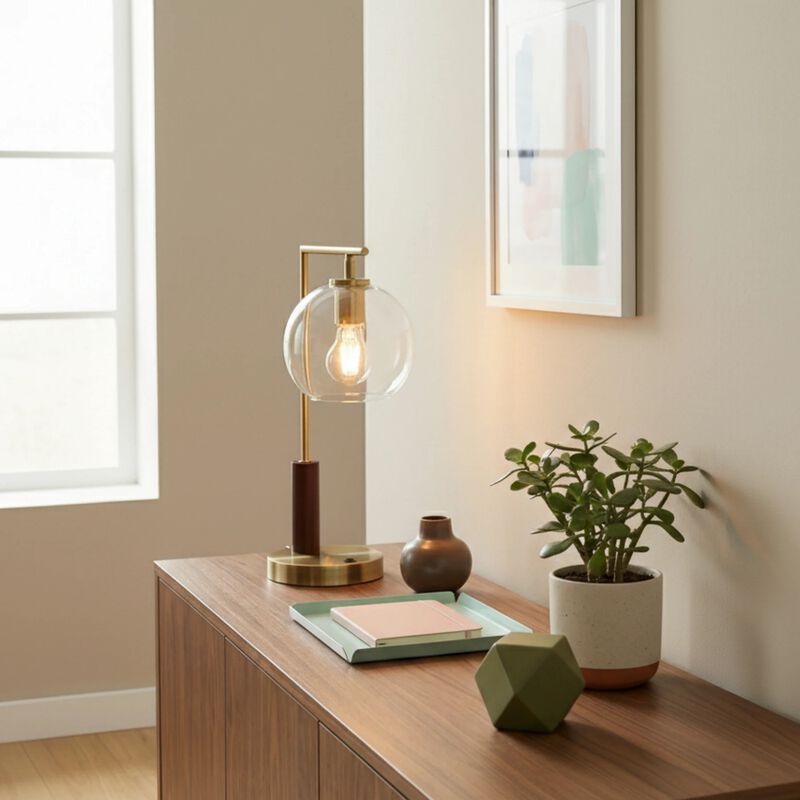 ELEMENT ACE Modern Classic Right Angle Glass Table Lamp Versatile Decorative Lighting for Villa Living Room Bedroom Study Office Easy Assembly Stable Durable image number 5