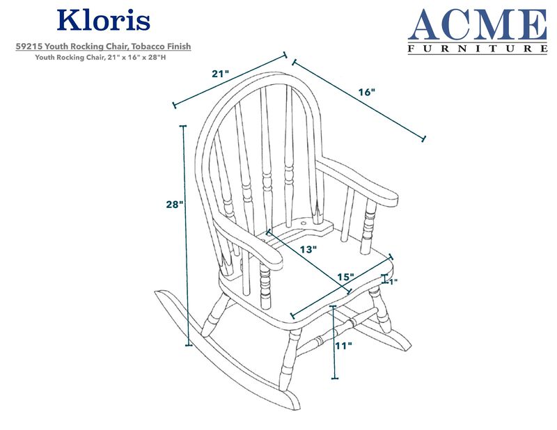 Kloris Youth Rocking Chair in Tobacco