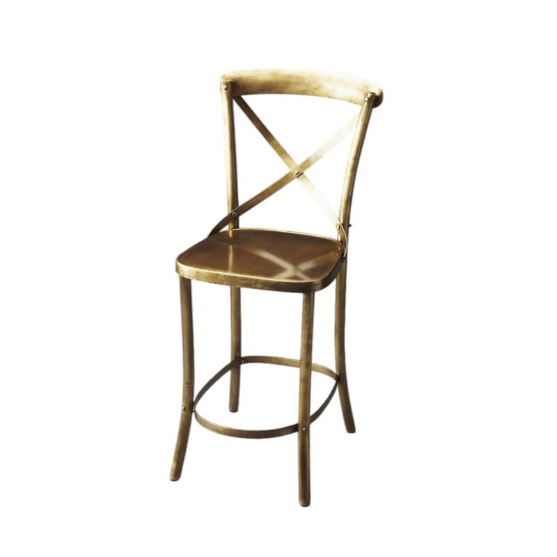 Bar Stool with Footrest, Bar Height Chair for Kitchen or Cafe image number 2