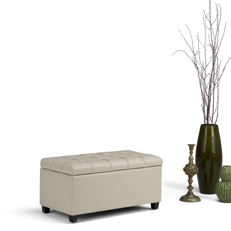 Simpli Home Sienna Storage Ottoman Bench image number 2