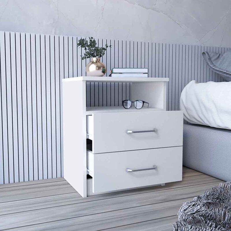 Streamdale Nightstand Olienza, Two Drawers, One Shelf, Finish image number 7