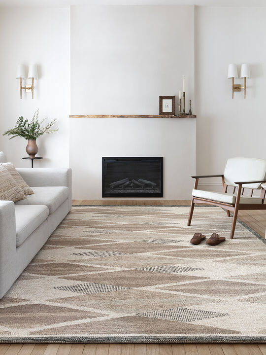 Evelina EVE04 Taupe/Bark 2' x 3' Rug
