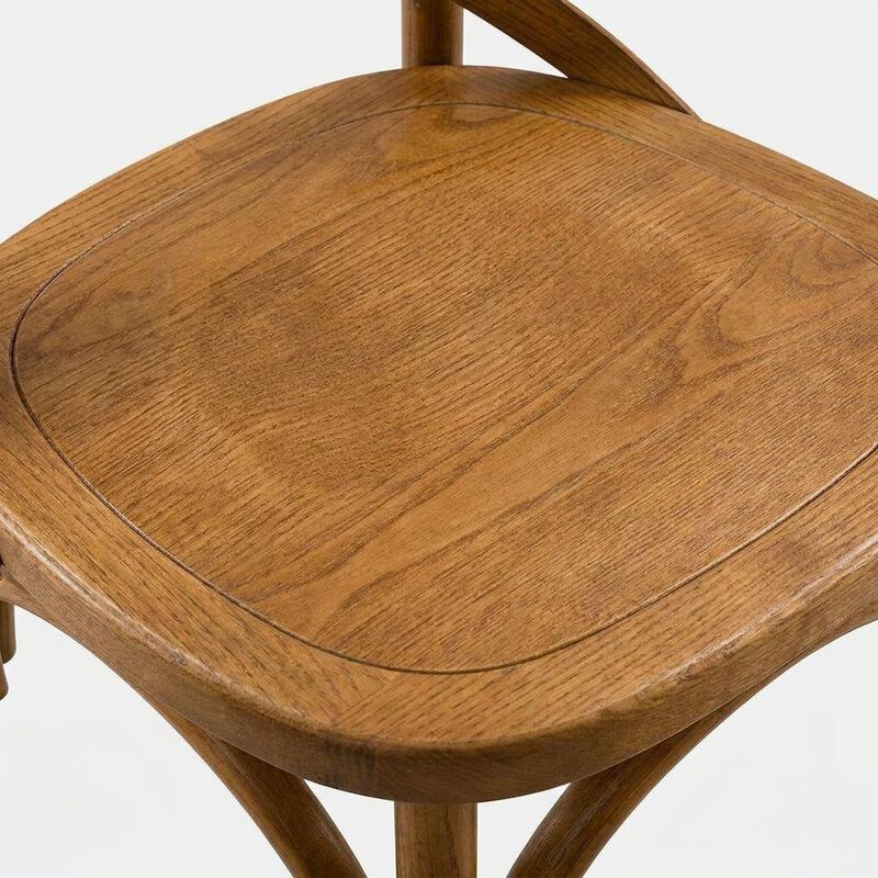 Solid Wood Dining Side Chair with Cushioned Seat for Dining Room, White image number 3