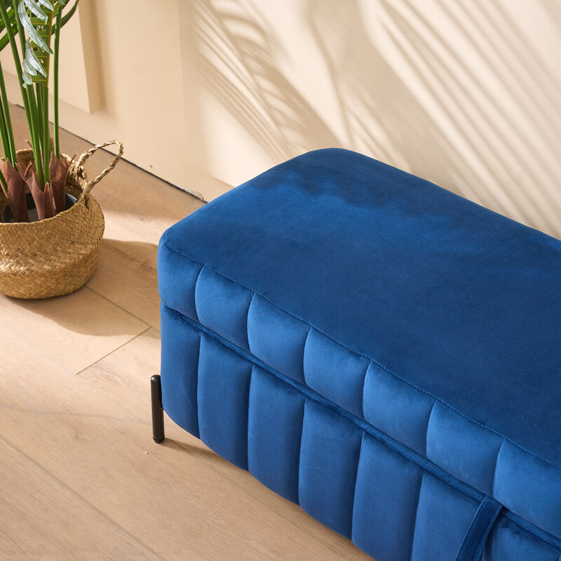 Merax Multi-Functional Velvet Storage Soft Bench