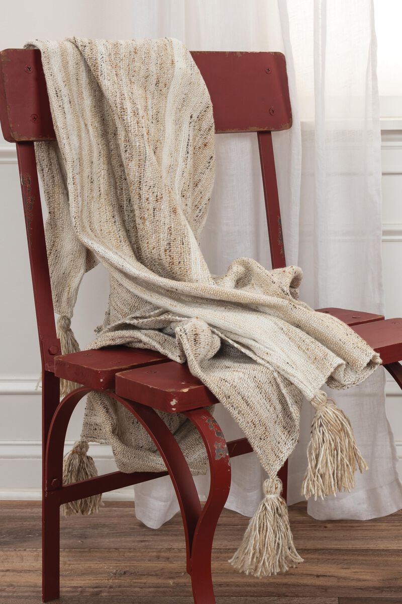 Beige 50" x 60" Throw Blanket
