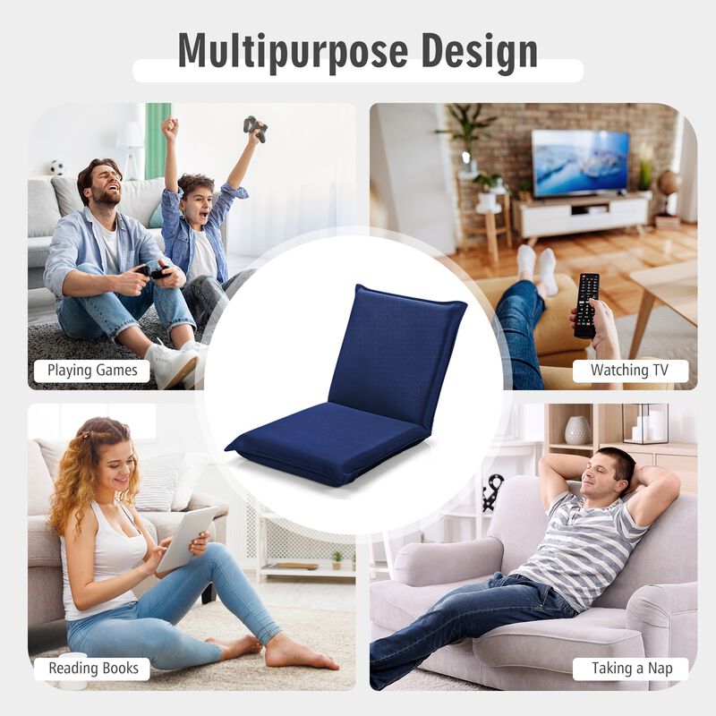 Adjustable 6 positions Folding Lazy Man Sofa Chair Floor Chair