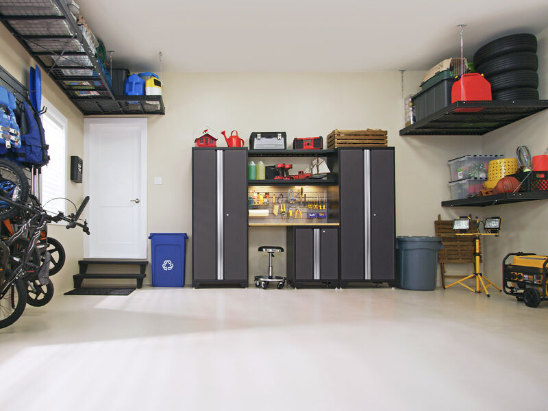 NewAge Products Bold Series 78 in. W x 18 in. D x 76.75 in. H Heavy Duty Steel Garage Cabinet Set (5-Piece) image number 1