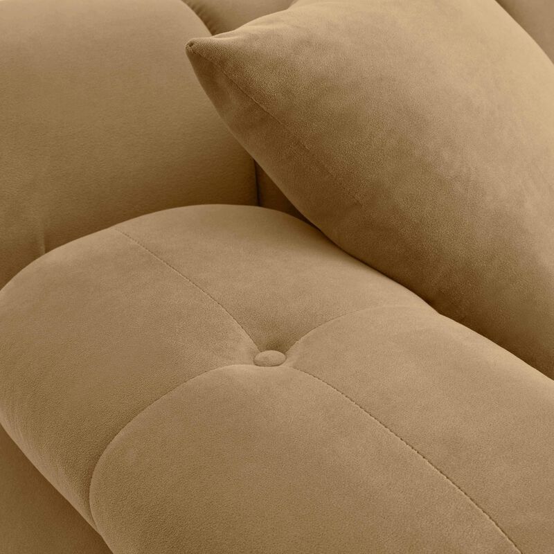 Tov Furniture Calliope Cafe Au Lait Performance Velvet Modular Corner Chair image number 4