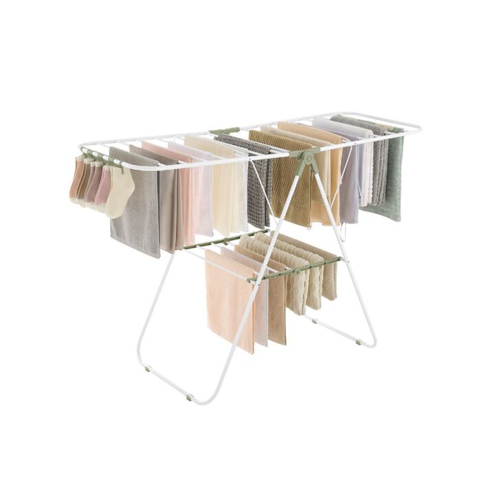 Multi-Clip Drying Rack for Socks and Delicates – Foldable Clothes Rack for Laundry Room or Bathroom