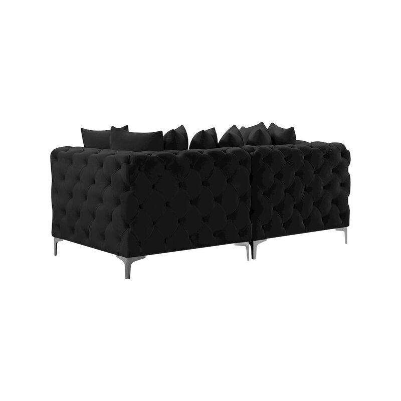 Meridian Furniture Tremblay Black Velvet Modular Sofa