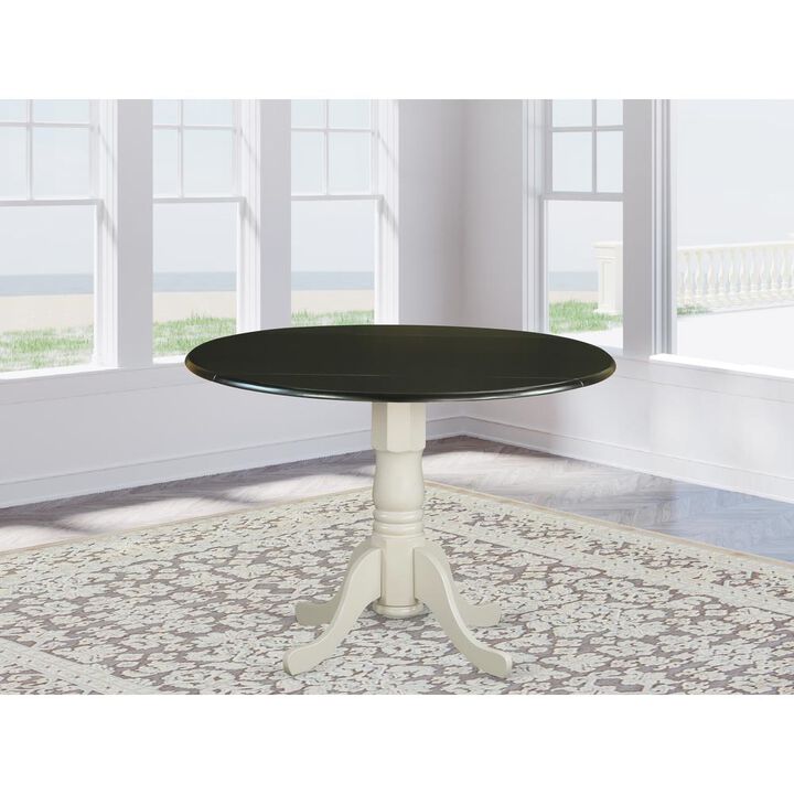 Dining Table Black & Linen White