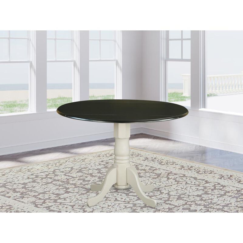 Dining Table Black & Linen White