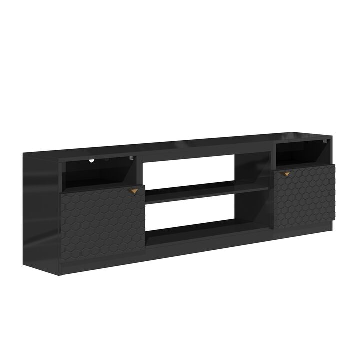TV Stand Fits TVs up to 70 in. with Two of Shelves and 36 inch- Electric Fireplace