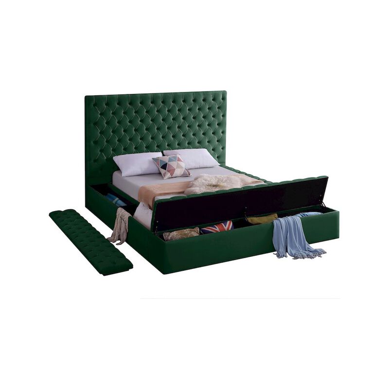 Meridian Furniture Bliss Green Velvet King Bed