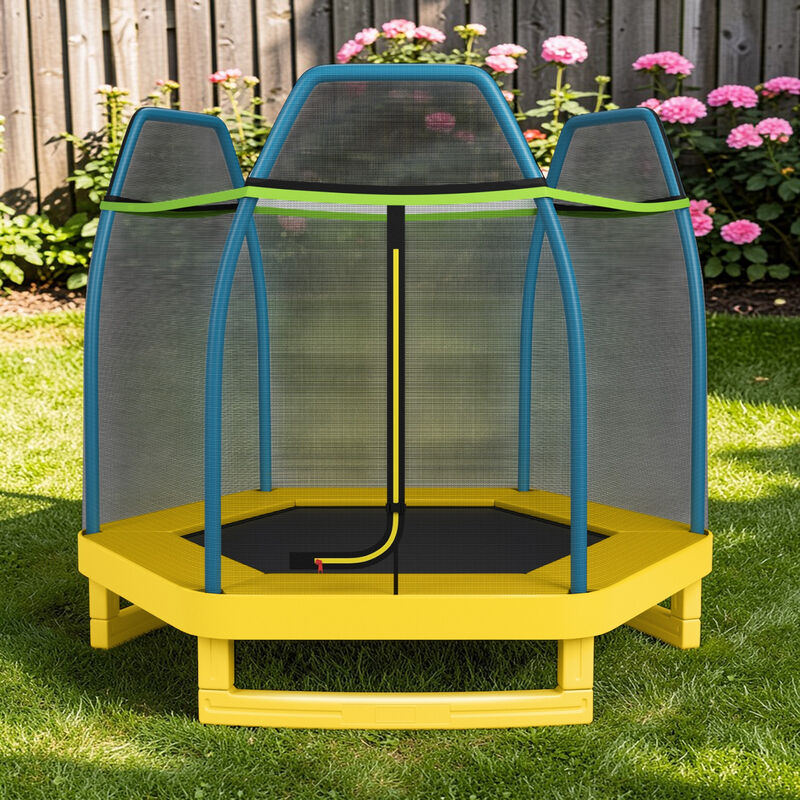 87.6" Children&rsquo;s Trampoline, Recreational Bouncer with Enclosure image number 1