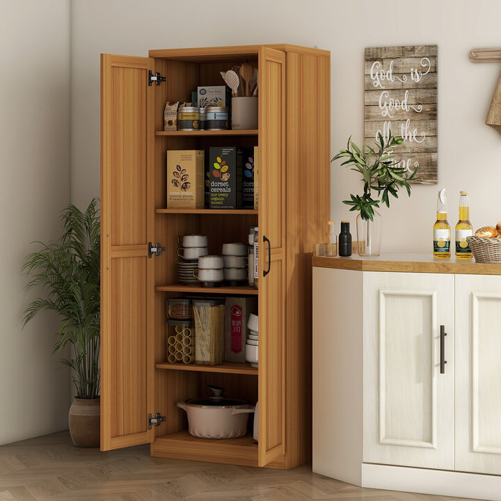 Hivvago Pantry Cabinet with 5-Tier and Adjustable Shelving