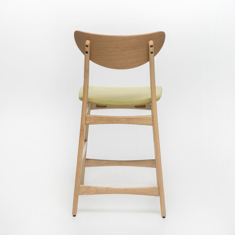 Merax Retro-Modern Rubberwood Counter Chairs (Set of 2）