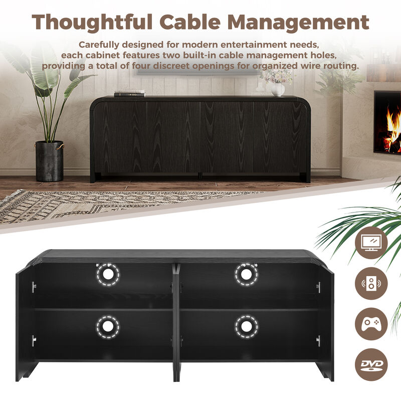 Hupmab Farmhouse Curved Edge TV Stand image number 5