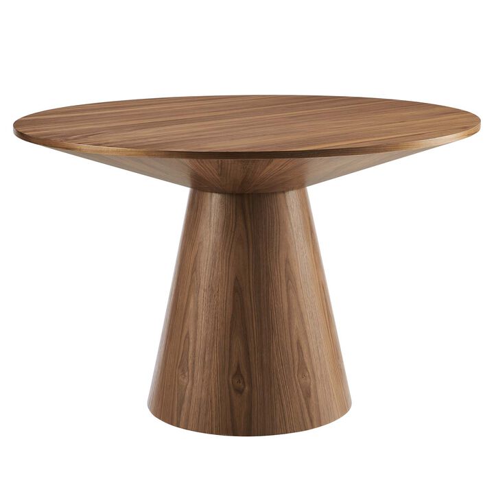 Modway - Provision 47" Round Dining Table Walnut