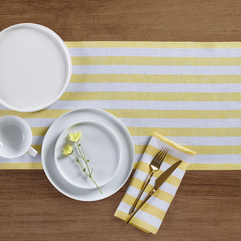 Linen Table Runner - Sorrento Stripe