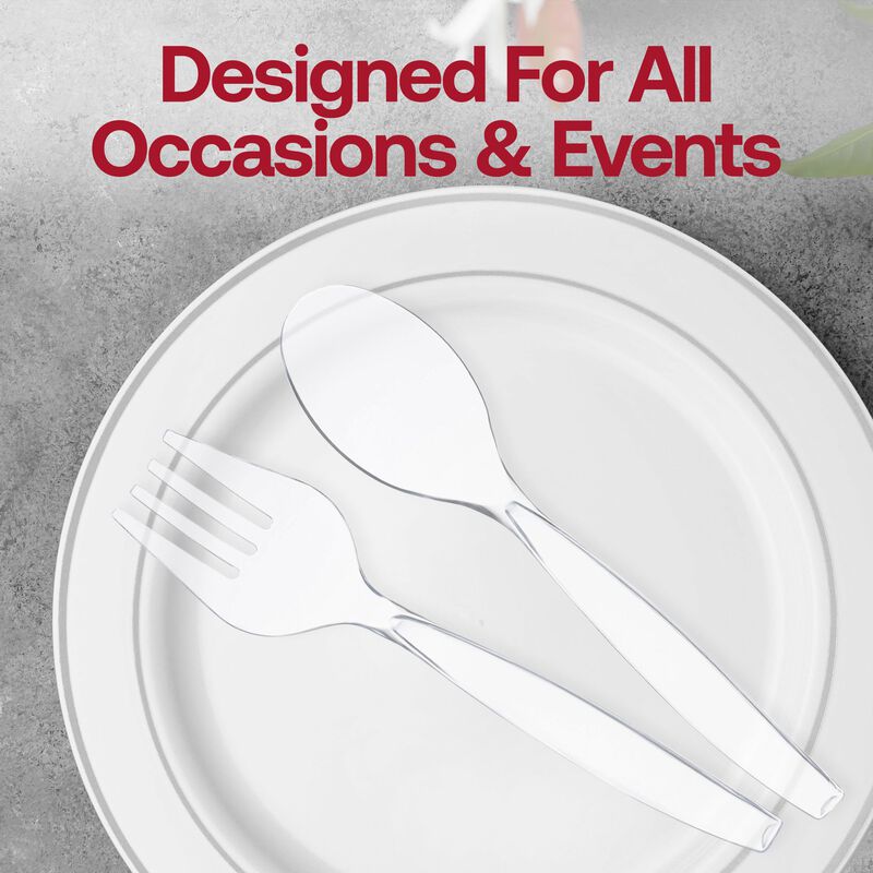 Clear Plastic Serving Spoons (144 Spoons) image number 6