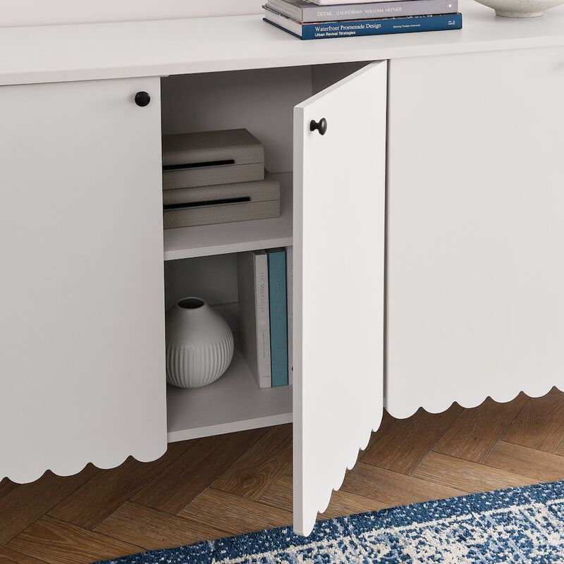 Modway Emmeline 4-Door Scalloped Sideboard in Sage image number 9
