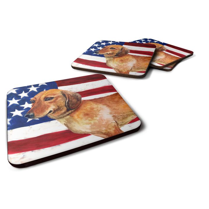 Caroline's Treasures Dachshund Patriotic Decorative coasters, Multicolor