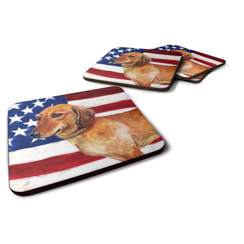 Caroline's Treasures Dachshund Patriotic Decorative coasters, Multicolor