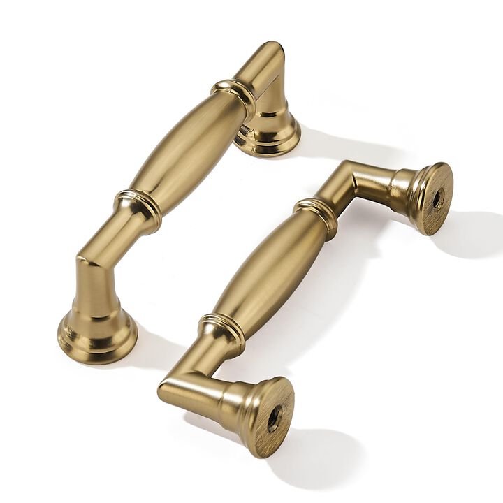 khtumeware 5 Pack 3 Inch(76mm) Champagne Bronze Cabinet Pulls Heavy Duty Solid Satin Brass Cabinet Handles Kitchen Cabinet Hardw