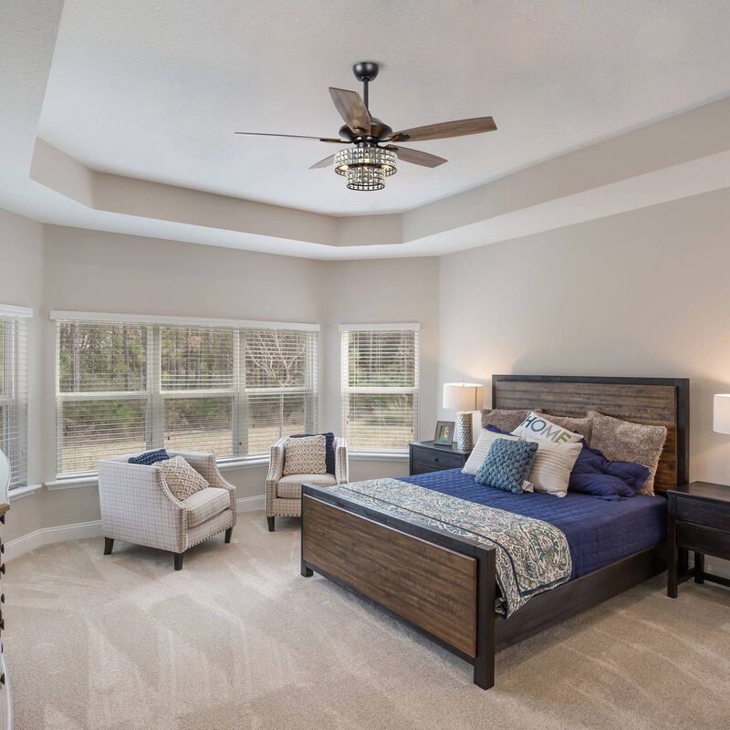 52 in. Black Crystal Chandelier Ceiling Fan with Light and Remote