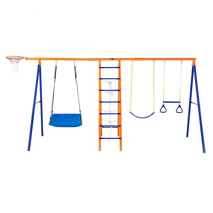 Swing Sets for Backyard 6 in 1 Swing Set Capacity Metal Swingset