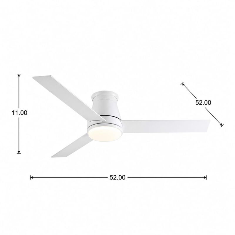 ELEMENT ACE 52 Inch Integrated LED Smart Ceiling Fan with DC Remote, Tuya APP Control, Reversible Airflow, Dimming and Timer for Bedroom and Living Room image number 1