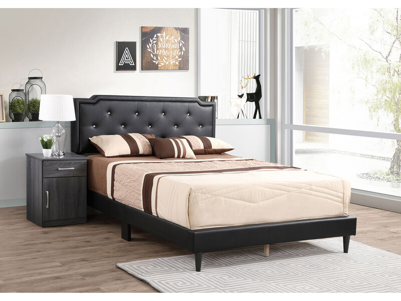 Deb Jewel Tufted Full Panel Bed