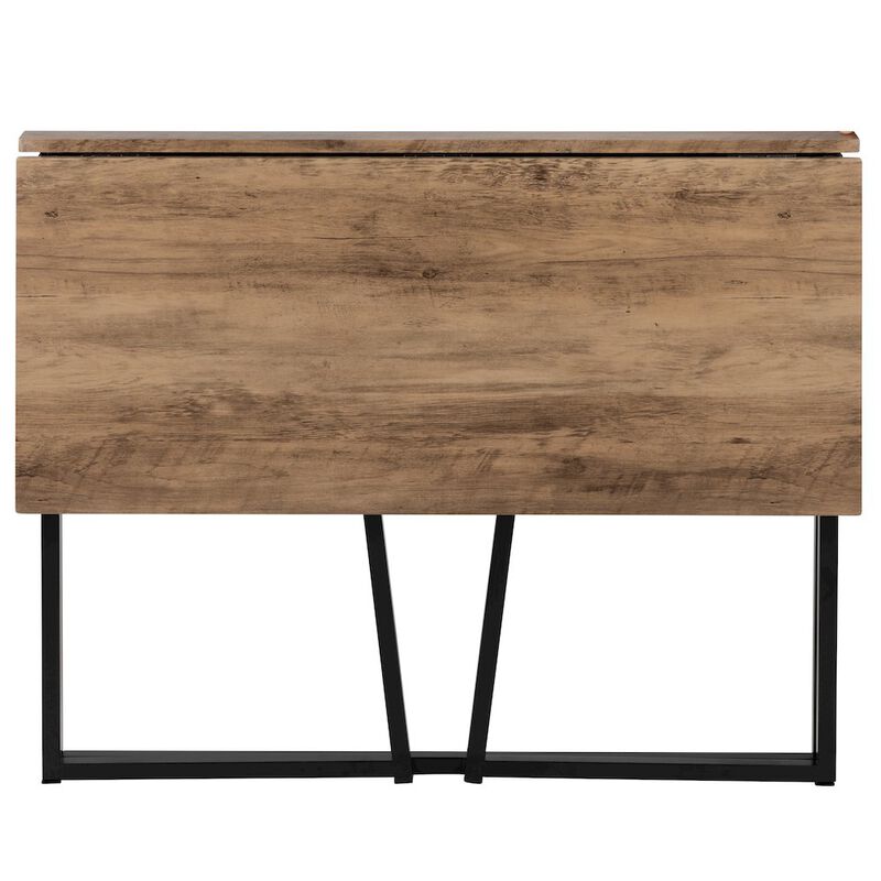 Flash Furniture Small Rustic Natural Home Office Folding Computer Desk - 36" image number 5