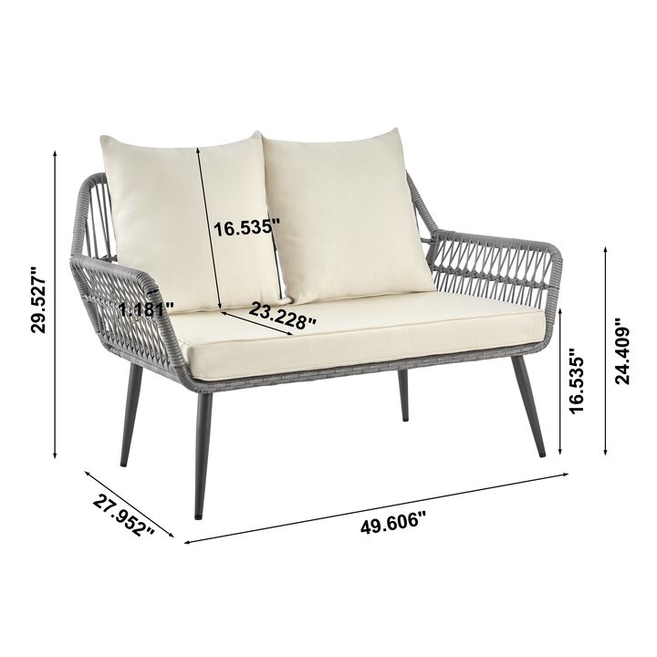 Portofino Cream 4-Piece Patio Set