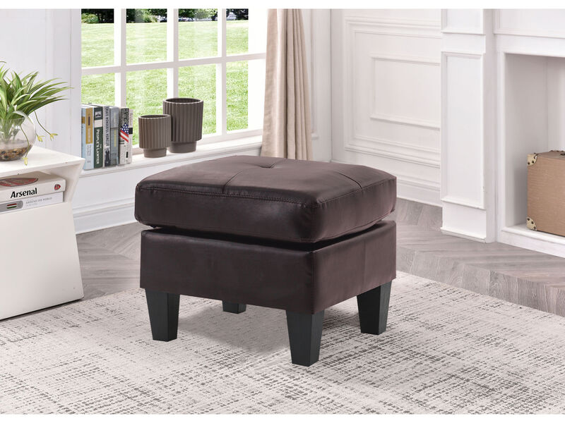Newbury Faux Leather Upholstered Ottoman image number 2