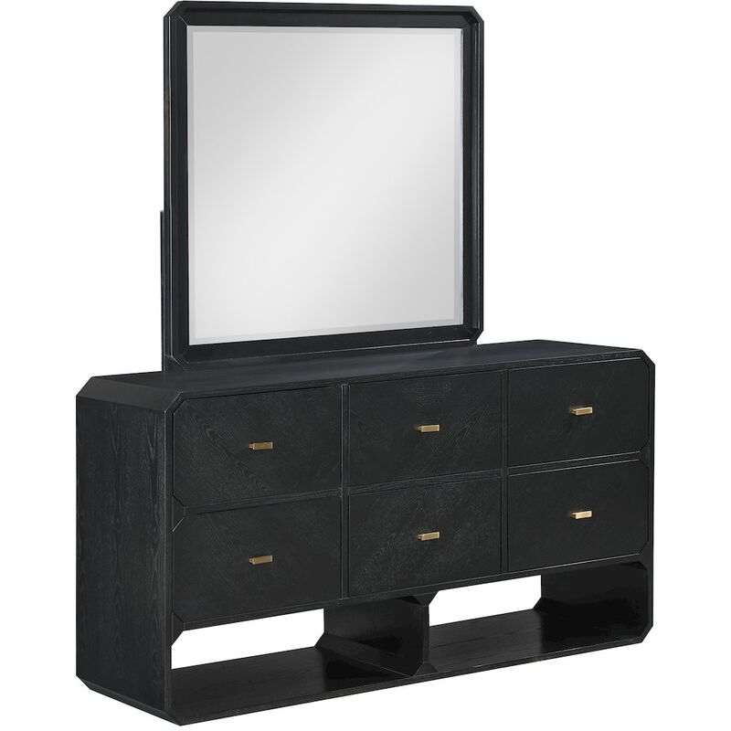 Meridian Furniture Parker Black Ash Veneer Dresser
