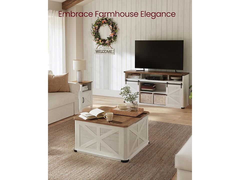 VASAGLE Square Coffee Table for Living Room