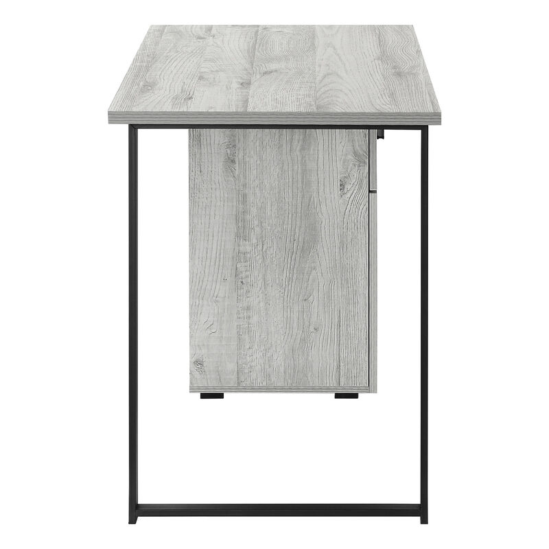 HomeRoots 47" Gray and Black Wood and Metal Sled Computer Desk image number 3