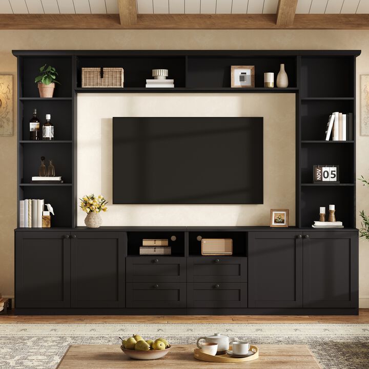 Poxkax Elegant Entertainment Center Wall