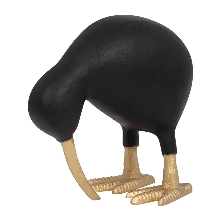 Metal 8" Kiwi Mom, Black/Gold